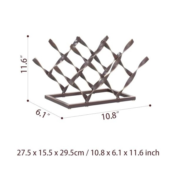 Casier à vin Casier à vin en métal en Spirale en Maille pour Table, présentoir à vin sur Pied, Support à vin empilable pour l
