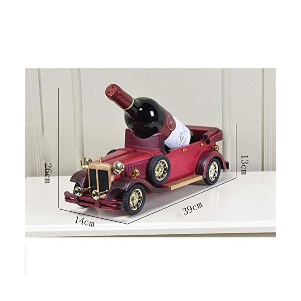 Casier à vin sur Pied créatif rétro casier à vin Fait à la Main en Bois modèle de Voiture adapté à la décoration du Salon déc