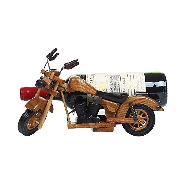 IOSIX Étagère de Stockage dalcool, 1 pc Moto Bois Rouge Grille de vin Rouge Pendentif Bois Massif Bouteille de Bouteille Vin