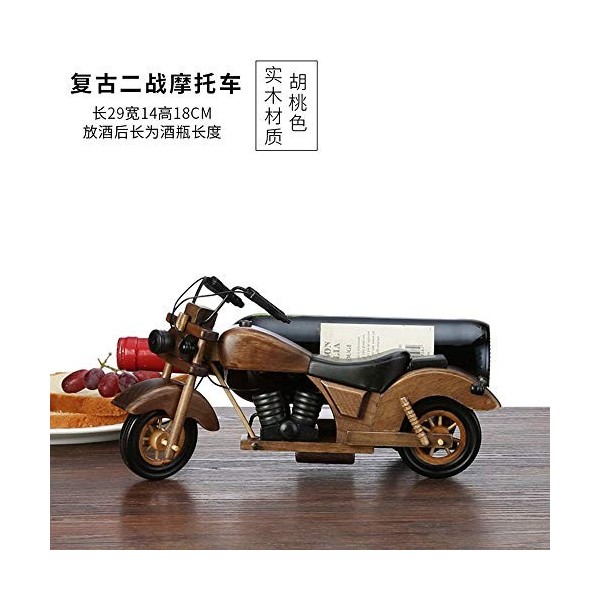 IOSIX Étagère de Stockage dalcool, 1 pc Moto Bois Rouge Grille de vin Rouge Pendentif Bois Massif Bouteille de Bouteille Vin