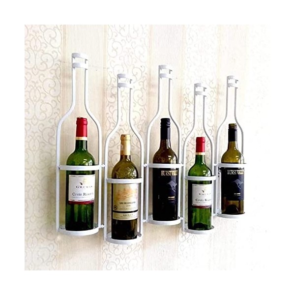ANSNOW Porte-Bouteille de Vin Casier À Vin Mural Support de Verre À Vin Suspendu Casier À Vin Suspendu Casier À Vin en Fer Fo