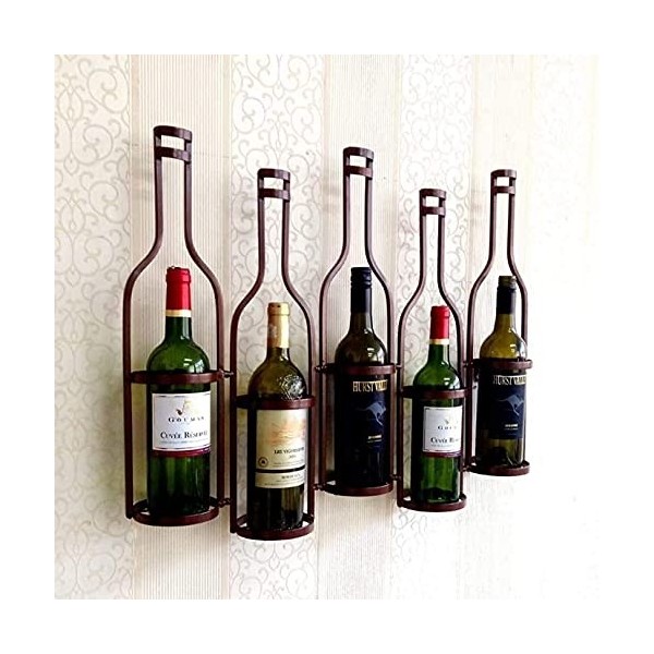 ANSNOW Porte-Bouteille de Vin Casier À Vin Mural Support de Verre À Vin Suspendu Casier À Vin Suspendu Casier À Vin en Fer Fo
