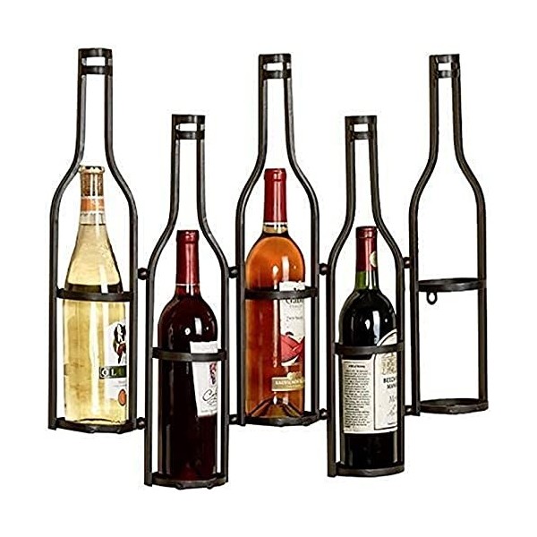 ANSNOW Porte-Bouteille de Vin Casier À Vin Mural Support de Verre À Vin Suspendu Casier À Vin Suspendu Casier À Vin en Fer Fo
