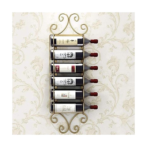 ANSNOW Stockage de Vin Casier À Vin Salon Art Suspendu Casier À Vin Bar Maison Mural Casier À Vin Stockage/Or