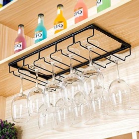 SCIAZA Casier à vin suspendu en fer style bambou porte-gobelet bars salons hôtels restaurants décoration étagère de rangement