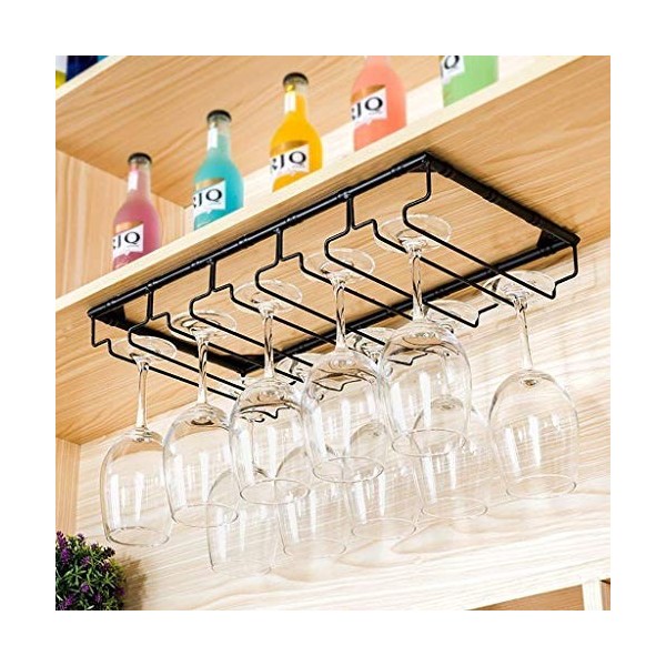 SCIAZA Casier à vin suspendu en fer style bambou porte-gobelet bars salons hôtels restaurants décoration étagère de rangement