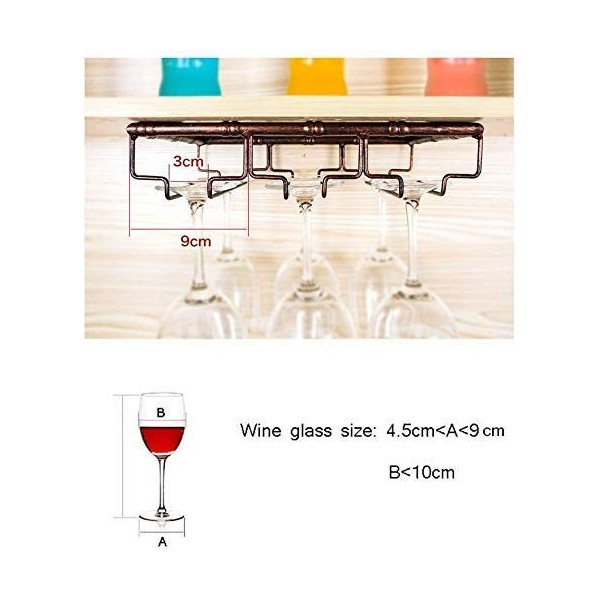 SCIAZA Casier à vin suspendu en fer style bambou porte-gobelet bars salons hôtels restaurants décoration étagère de rangement