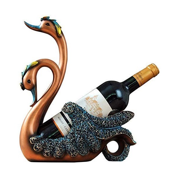 SCIAZA Sculpture créative en résine, casier à vin de Cygne, Faite à la Main, pour la Maison, Le Salon, larmoire à vin, la dé