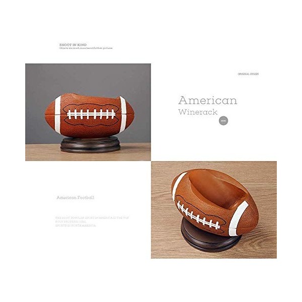 SCIAZA Sculpture créative en résine Orange, casier à vin de Football américain, Fait à la Main, pour la Maison, Le Salon, la