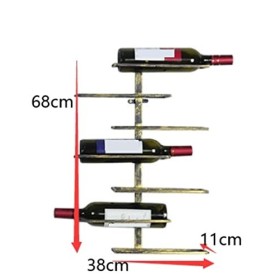 Wnota Porte Bouteilles Casier À Vin Créatif De Style Industriel Maison en Fer Forgé Tenture Murale Casier À Vin Armoire À Vin