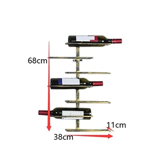 Wnota Porte Bouteilles Casier À Vin Créatif De Style Industriel Maison en Fer Forgé Tenture Murale Casier À Vin Armoire À Vin