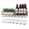 Casiers à vin Casier à Verres à vin Suspendu | Étagère à vin Murale | Étagère de décoration réglable en métal | Organisateur 
