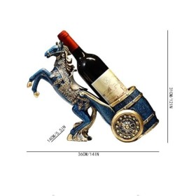 MOOWI Cheval Moderne au succès, Ornement créatif for Salon, casier à vin, décorations for Armoire à vin Color : Blauw 