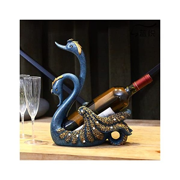 Casier à vin en Forme de Cygne, présentoir décoratif pour Bouteille de vin, pour décoration de Bar ou de comptoir de Cuisine,