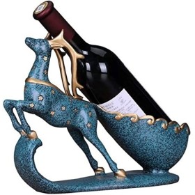 Casiers à Bouteille Statue Art Ornement Sculpture De Bureau Casier à Vin Cerf Chanceux Casier À Vin Mettre Pièce Moderne Créa