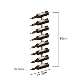 Cadre en Verre de vin en Verre Casier à vin Mural, présentoir de casier à vin en métal Multifonctionnel, Support de décoratio