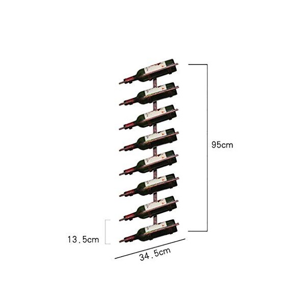 Cadre en Verre de vin en Verre Casier à vin Mural, présentoir de casier à vin en métal Multifonctionnel, Support de décoratio