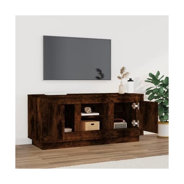 Générique Meuble TV chêne fumé 102x35x45 cm Bois dingénierie,21.3 KG,819865, Meubles, Meubles TV
