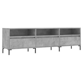 Générique Meuble TV Gris béton 150x30x44,5 cm Bois dingénierie,25 KG,831288, Meubles, Meubles TV