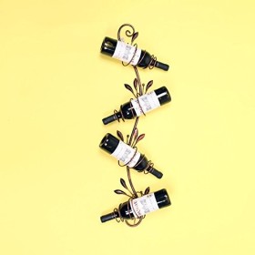 ANSNOW Casier À Vin Mural en Fer Forgé de Type S, Casier À Vin de Décoration Murale de Bar, Casier À Vin Rouge de Style Europ