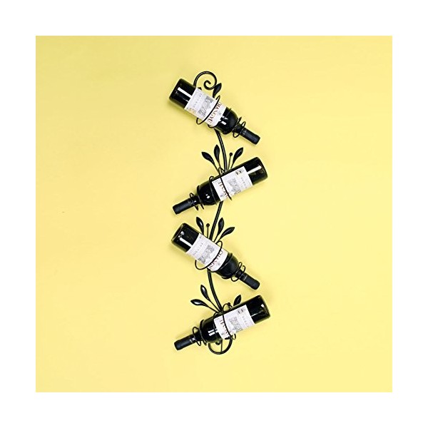 ANSNOW Casier À Vin Mural en Fer Forgé de Type S, Casier À Vin de Décoration Murale de Bar, Casier À Vin Rouge de Style Europ