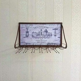 ANSNOW Porte-Bouteille Étagère À Vin Casier À Vin Mural Casier À Verre À Vin Casier À Vin Suspendu Forte Capacité Portante St