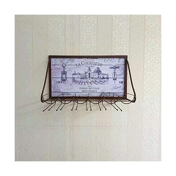 ANSNOW Porte-Bouteille Étagère À Vin Casier À Vin Mural Casier À Verre À Vin Casier À Vin Suspendu Forte Capacité Portante St