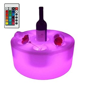 Miuxe Présentoir De Bouteilles dalcool avec Lumière LED, Casier À Vin Lumineux Coloré avec Télécommande, Étagère À Alcool Éc