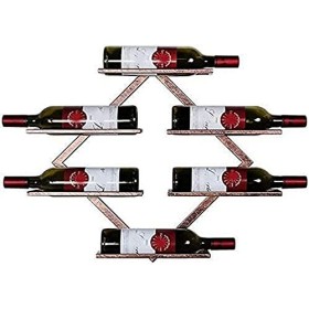ANSNOW Étagère À Vin Porte-Vin Porte-Bouteille Fer Rouge Casier À Vin Tenture Murale Casier À Vin Restaurant Tenture Murale C