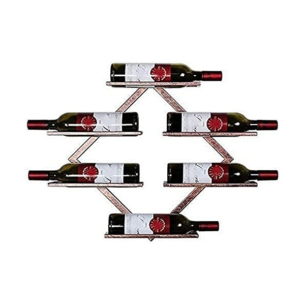 ANSNOW Étagère À Vin Porte-Vin Porte-Bouteille Fer Rouge Casier À Vin Tenture Murale Casier À Vin Restaurant Tenture Murale C