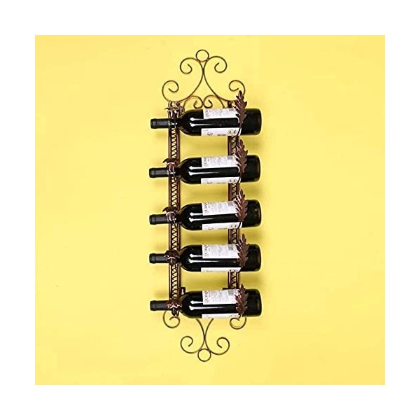 ANSNOW Casier À Vin Suspendu Au Mur Horizontal en Fer, Décoration de Bar À Domicile, Casier À Verres À Vin À La Mode, Rangeme