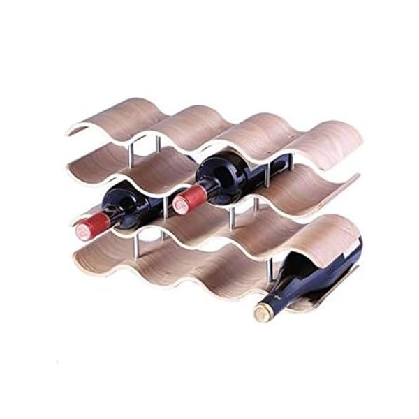 Casier à vin en Bambou Casier à vin créatif en Bois Massif à 4 Niveaux, étagère à vin de Raisin, Armoire à vin, étagère de Ra