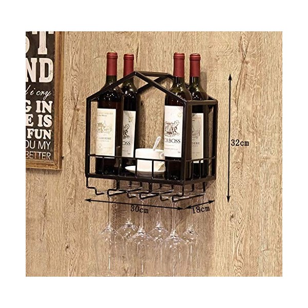 Casier À Vin Accueil Support Rouge Restaurant Bar S, Européen Créatif en Bois Massif Mural Salle À Manger Décoration Mur Armo