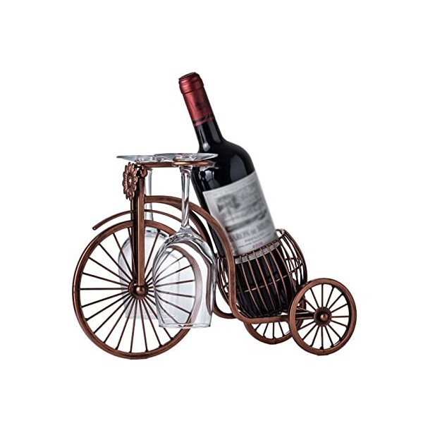 PRUJOY Casier à Bouteilles de vin Étagère à vin en Fer forgé Porte-gobelet à vin Rouge Accueil Casier à vin Casier à vin créa