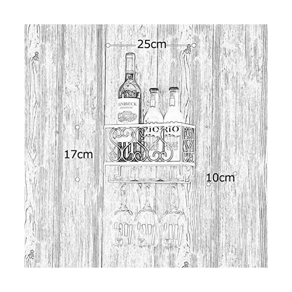 SCIAZA Casier À Vin Porte-Bouteille De Vin Européen Décoration Bar Tenture Murale Porte-Verre À Vin Décoration Murale Cadre D