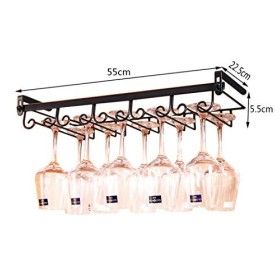 Casier à Vin, sous larmoire Porte-Bouteilles à vin en métal, Placard Suspendu Support de Verre à vin étagère Support de Rang