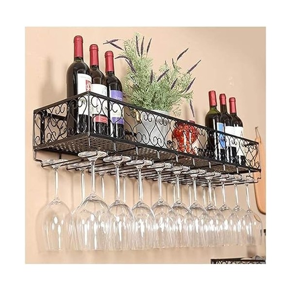 CATANK Décoration de casier à vin européen, casier de cuisine, casier à fleurs mural, casier à tasse suspendu créatif, casier