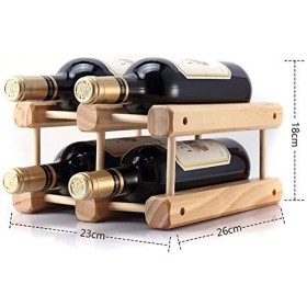 SCIAZA Casier à vin en Bois Massif décoration Bricolage casier à vin créatif Peut être assemblé présentoir 4 Bouteilles casie
