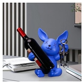 Support de Stockage de vin créatif Figurines de Lapin de Mariage présentoir à vin casier à vin for Armoire à vin Maison Garde