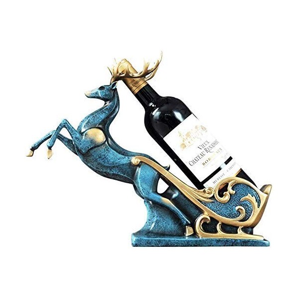 SCIAZA Sculpture créative en résine Bleue, casier à vin délan, Faite à la Main, pour la Maison, Le Salon, larmoire à vin, l