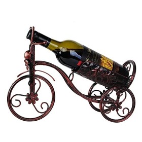 Porte-bouteille de vin en métal - Pratique pour le salon - Armoire décorative rotative - Présentoir à vin rouge - Supports de