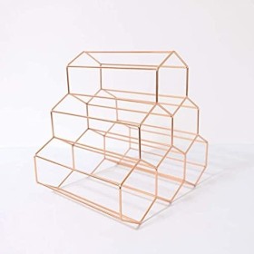 Casier à vin Simple Moderne Triangle de Haute Qualité en Fer Forgé Or Rose Casier à Vin Bar Facile à Installer Stockage, B A