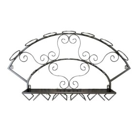 MOOWI Casier à vin Mural décoratif, Armoire à vin, étagère de Bar Rouge, Grand Support de Verre à vin à lenvers Color : Noi