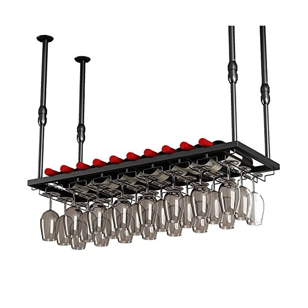 ELLiat Casier à vin Mural en métal Moderne, unité de Bar, étagères flottantes, casier à vin pour Placard