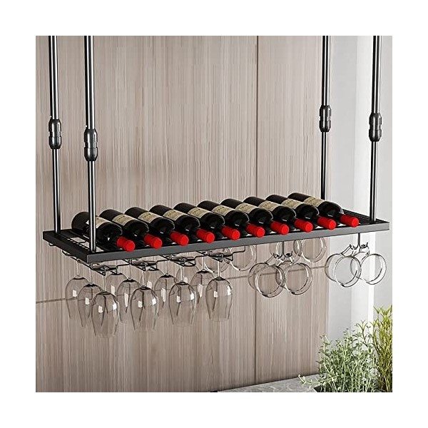 ELLiat Casier à vin Mural en métal Moderne, unité de Bar, étagères flottantes, casier à vin pour Placard