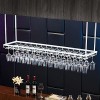 Unité de bar suspendue au plafond Casier à vin en métal Supports à verres à champagne suspendus au plafond, hauteur réglable 