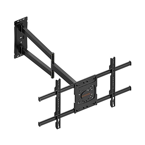 WHYFONE Support Mural TV pour Téléviseurs 32-70 Pouces, Support Mural TV Longue Portée avec Extension Lisse 710mm, Support Mu