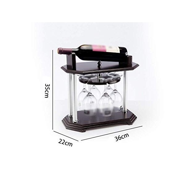 JacCos Casier à vin, casier à vin Rotatif, casier à vin en Bois casier à Bouteilles de vin créatif casier à Verre Haut Orneme