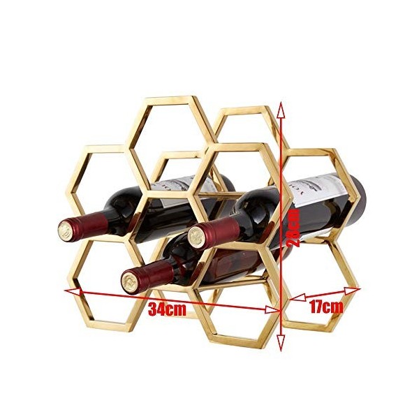 JacCos Casier à vin, Support à vin, casier à vin pour 6 Bouteilles, étagère à vin multifonctionnelle en Fer, Refroidisseur à 