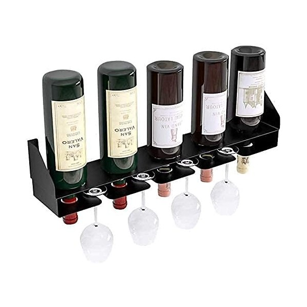 Casier à vin, casier à vin tenture Murale en Fer forgé Vent Industriel Porte-gobelet à vin Rouge Suspendu Moderne créatif Sim